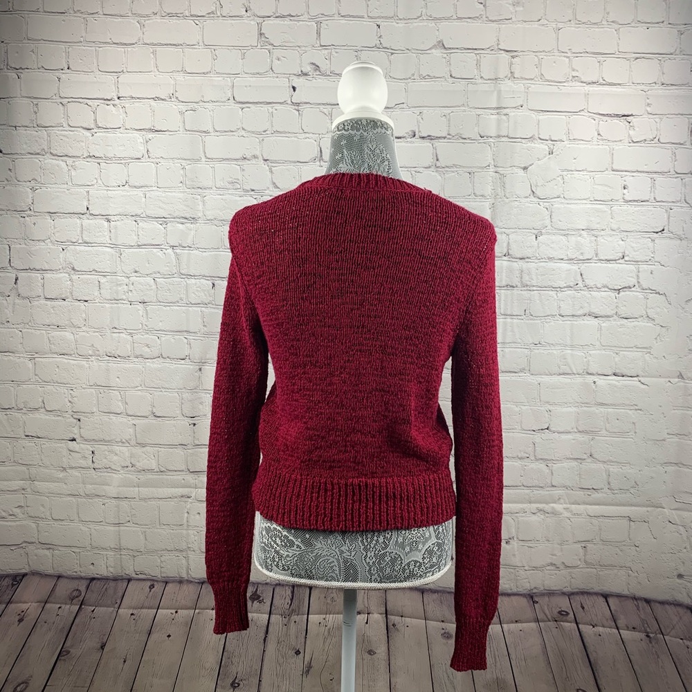 Ralph Lauren Red knitted cardigan Size small - Picture 2 of 7